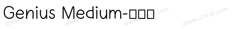 Genius Medium字体转换